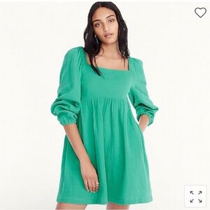 J Crew GREEN GAUZE DRESS